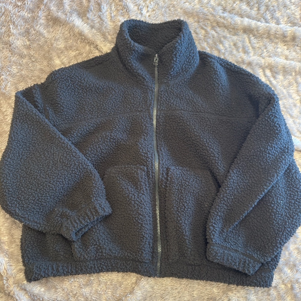 Old Navy Black Sherpa Jacket